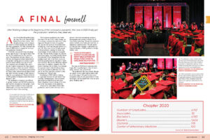 A Final Farewell - Screenshot of the 2020 graduation spread